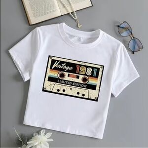 Vintage 1981 Crop Top | SIZE S